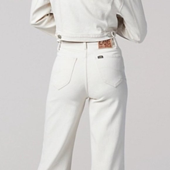 LEE Vintage Modern 28 NWT Ecru DENIM Wide Leg High Rise Jeans - Picture 9 of 13